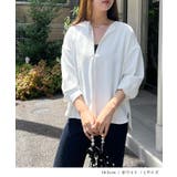 大人気の前後2wayVネックブラウスに秋冬Ver。高見え叶う！とろみVネック長袖… | futier land | 詳細画像8 