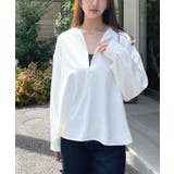 大人気の前後2wayVネックブラウスに秋冬Ver。高見え叶う！とろみVネック長袖… | futier land | 詳細画像12 