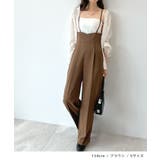 スタイルアップ効果で美脚を叶える。ハイウエストキャミサロペットスラックス | futier land | 詳細画像5 