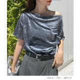 光沢シアーで大人の色気。ドレープシアーベロア半袖Tシャツ | futier land | 詳細画像7 