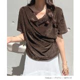 光沢シアーで大人の色気。ドレープシアーベロア半袖Tシャツ | futier land | 詳細画像8 