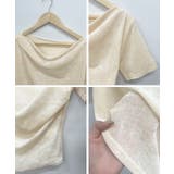 光沢シアーで大人の色気。ドレープシアーベロア半袖Tシャツ | futier land | 詳細画像10 