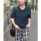 《ABYSアビス》ほんのり甘さをプラス。半袖ポロニット | futier land | 詳細画像63 