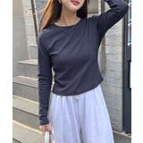 ワンポイントでさりげなく。ワンポイント刺繍クルーネックロンT | futier land | 詳細画像19