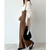 スタイルアップ効果で美脚を叶える。ハイウエストキャミサロペットスラックス | futier land | 詳細画像27 