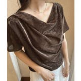光沢シアーで大人の色気。ドレープシアーベロア半袖Tシャツ | futier land | 詳細画像21 