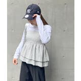 2段フリル×チェックで大人可愛い主役トップス。チェックキャミビスチェ | futier land | 詳細画像14