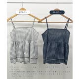2段フリル×チェックで大人可愛い主役トップス。チェックキャミビスチェ | futier land | 詳細画像2