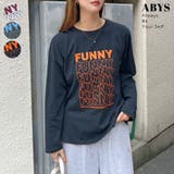 《ABYS》1枚で映える存在感ロングT。 FUNNYロゴプリント長袖Tシャツ | futier land | 詳細画像1