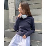 ネイビー(ロングver) | ワンポイントでさりげなく。ワンポイント刺繍クルーネックロンT | futier land