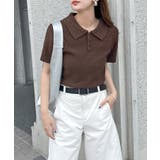 《ABYSアビス》ほんのり甘さをプラス。半袖ポロニット | futier land | 詳細画像54 