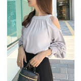 ライトグレー | 大人の色香漂い。ホルターネックオープンショルダーブラウス | futier land