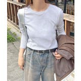 ワンポイントでさりげなく。ワンポイント刺繍クルーネックロンT | futier land | 詳細画像15