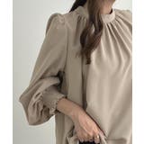 大人ブラウスの抜け感。ハイネックバルーンスリーブブラウス | futier land | 詳細画像24