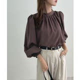 大人ブラウスの抜け感。ハイネックバルーンスリーブブラウス | futier land | 詳細画像34