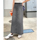 ブラック | 《ABYS》一年中活躍、万能デニム。バックスリットデニムロングスカート | futier land