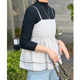 2段フリル×チェックで大人可愛い主役トップス。チェックキャミビスチェ | futier land | 詳細画像11