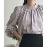 大人ブラウスの抜け感。ハイネックバルーンスリーブブラウス | futier land | 詳細画像37