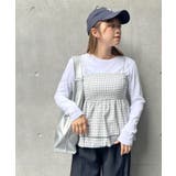 2段フリル×チェックで大人可愛い主役トップス。チェックキャミビスチェ | futier land | 詳細画像13