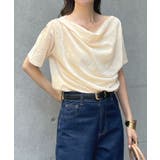 光沢シアーで大人の色気。ドレープシアーベロア半袖Tシャツ | futier land | 詳細画像14 