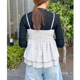 2段フリル×チェックで大人可愛い主役トップス。チェックキャミビスチェ | futier land | 詳細画像10
