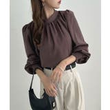 大人ブラウスの抜け感。ハイネックバルーンスリーブブラウス | futier land | 詳細画像31