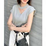 アシメスリーブチョーカーネックトップス | futier land | 詳細画像14 