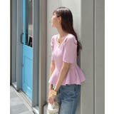 大人の可愛げ。ハートネック裾フレア半袖トップス | futier land | 詳細画像19 
