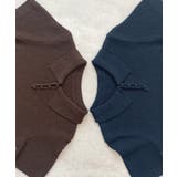 《ABYSアビス》ほんのり甘さをプラス。半袖ポロニット | futier land | 詳細画像67 