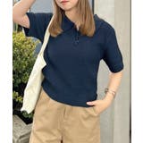 《ABYSアビス》ほんのり甘さをプラス。半袖ポロニット | futier land | 詳細画像59 