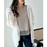 甘さと上品さをプラス。レイヤードシアーチュールノースリトップス	 | futier land | 詳細画像47 