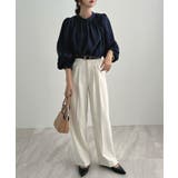 大人ブラウスの抜け感。ハイネックバルーンスリーブブラウス | futier land | 詳細画像46