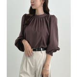 大人ブラウスの抜け感。ハイネックバルーンスリーブブラウス | futier land | 詳細画像33