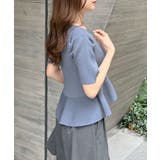 大人の可愛げ。ハートネック裾フレア半袖トップス | futier land | 詳細画像24 