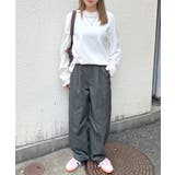 楽して可愛い万能パンツ。タフタワイドカーブパンツ | futier land | 詳細画像16 