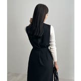 便利なベルト付き。前後2wayベルト付きロングワンピース | futier land | 詳細画像11 