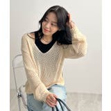 ゆるっと可愛い。透かし編みニットプルオーバー | futier land | 詳細画像11 