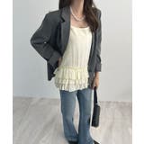 柔らかく快適なフィット感。裾フリルキャミソール | futier land | 詳細画像18 