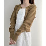 金ボタンが上品さが生まれる。ゴールドボタンラウンドネックニットカーディガン | futier land | 詳細画像22 