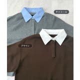 重ね着いらずで旬顔に。シャツ襟付きポロニット | futier land | 詳細画像3 