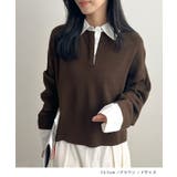 重ね着いらずで旬顔に。シャツ襟付きポロニット | futier land | 詳細画像6 