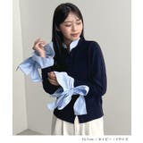 甘さと上品さの両立。ウールライクリボンシャツカーディガン | futier land | 詳細画像6 