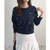 さりげない花刺繍で大人かわいく。フラワー刺繍カーディガン | futier land | 詳細画像18 