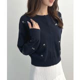 さりげない花刺繍で大人かわいく。フラワー刺繍カーディガン | futier land | 詳細画像15 