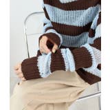 《ABYSアビス》こだわりある配色！透かし編みボーダーシアーニット | futier land | 詳細画像25 