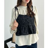 肩のリボンが映える。ジャガードフラワービスチェ | futier land | 詳細画像10 