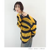 《ABYSアビス》こだわりある配色！透かし編みボーダーシアーニット | futier land | 詳細画像6 