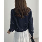 さりげない花刺繍で大人かわいく。フラワー刺繍カーディガン | futier land | 詳細画像17 