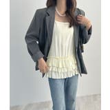 柔らかく快適なフィット感。裾フリルキャミソール | futier land | 詳細画像16 