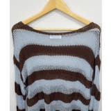 《ABYSアビス》こだわりある配色！透かし編みボーダーシアーニット | futier land | 詳細画像36 